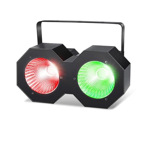 COB Par Lights,Blinder Stage Lights,100W RGBW LED COB Par Light, DMX/Master-Slave DJ Can Light Uplighting,Blinder&Strobe Stage Lighting for Church Wedding Concert Theater Show