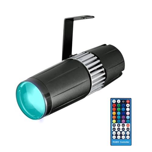 Pinspot Light,15W RGBW 4-in-1 SMD 5050 LED Beam Light with IR Remote Controller - color: RGBW