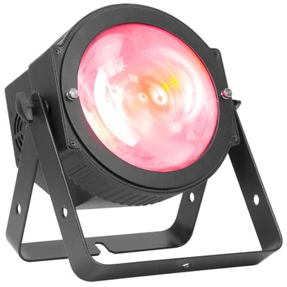 Audiosavings Bundle: (2) ADJ DOTZ PAR 100 RF RGB COB LED Par Can Wash Light Bundle With (2) RV RLB40 Padded Travel Bag & (2) RV RDX3M25 3 Pin DMX Lighting Cables & RB R720L Fog Smoke Machine (Items 7)