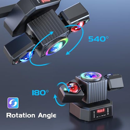 Two-Armed Moving Head Lights with RGBW 4-in-1 Stage Lighting Effect and Starry Effect Controlled by Remote,DMX512,AUTO,Sound-Activated and Master-Slave in DJ Party Concert Church Wedding Theater