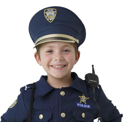 Dress Up America Police Hat for kids - Blue Cop Cap for Children - Costume Accessory - style: Police Hat - Kids, One Size Fits All