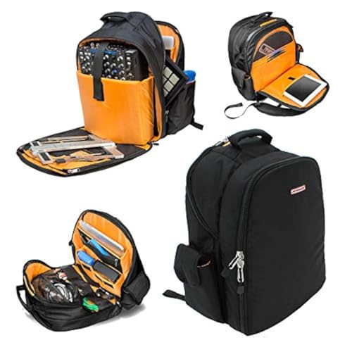 Jetpack Prime DJ Backpack for DVS, Mobile, or Club Gigs, Bag Carry Mixers S9, 62, etc., Laptop, Stand, Tablet, Headphone, Vinyl Records, USB Mobile Devices, Needle Case, Cables, Microphone & More