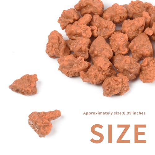 Artificial Popcorn Chicken, 20Pcs Fake Fried Chicken Nuggets Model, Realistic Food Props for Home Kitchen Party Display Photography Props