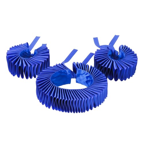 Victorian Renaissance Ruff Collar & Cuff Set - Elizabethan Neck Ruff & Wrist Ruffs, Halloween Costume Accessories for Cosplay - color: Blue
