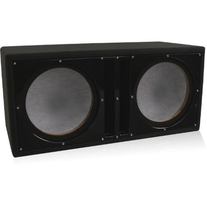 BELVA Dual 10-inch Car Ported Subwoofer Box 3/4-inch MDF Prelined Polyfil Includes Custom Blue Baffle [BBX210BK] | 3/4-inch MDF Prelined Polyfil Includes Custom Blue Baffle [BBX210BK] - size: Black Dual 10" (box only)