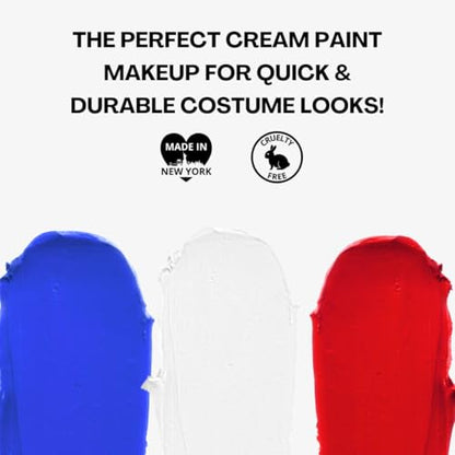 Mehron Makeup Tri-Color Halloween Makeup Palette - CLOWN | 5 Shades of Mehron Greasepaint in 1 Easy to Use Palette. Perfect for Quick Costume Looks. Cruelty Free & Made in the USA. - color: Clown