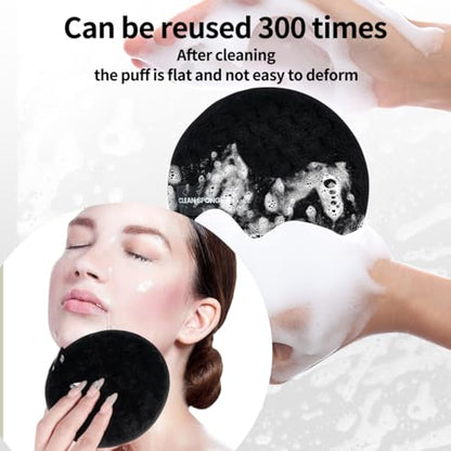MAANGE 30pcs Professional Makeup Brush Set With Velvet Bag&5pcs Beauty Blender&2pcs Makeup Remover Puff&5pcs Triangle Powder Puff&3pcs Mini Thumb Puff&Toiletry Bag&2pcs Cleaning Mat (Blacksliver) - color: 49pcs-Blacksliver