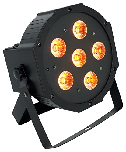 Rockville Battery PAR 61 36W Rechargeable RGBWA+UV DMX Wash Light, 25 Degree Beam, Replaceable Batteries, IR Remote, Sound-Activated, for DJs and Events | 12-18 Hour Battery Life, Stage Lighting, Remote Included, Sound Activated, Strobe, 6/10 DMX Channels