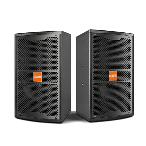 10" Passive Speaker Pair, 800W Peak Power 2-Way Karaoke Speakers, 8 Ohms for Crystal-Clear Vocals, Home Entertainment, DJ, and PA Audio; Requires an Amplifier or Receiver - size: 10 inch