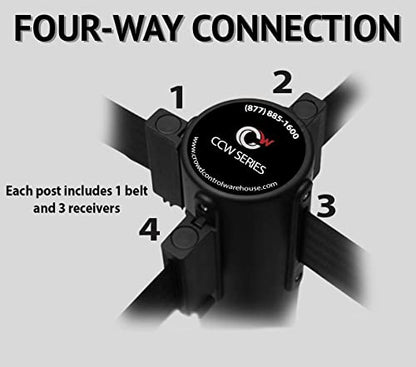 Montour Line WM115 Wall Mounted Retractable Belt Barrier with Magnetic Belt End, Magnetic Mount, Black Casing (8.5 ft Black and Yellow Diagonal Belt) - color: Black and Yellow Diagonal, size: 8.5 ft