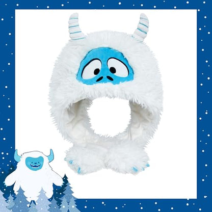 dressfan Plush Animal Hat with Ear Flaps,Novelty Christmas & Birthday Gifts for Adults & Children,One Size Fits All - color: White