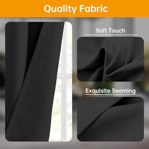 Room Divider Curtains Flexible Ceiling Tracks Set Curtain Track Ceiling Mount Blackout Curtain for Living Room Bedroom Ceiling Curtain Rod Privacy Dividers Panels W120 x H84 Black Drape & Black Rail - color: Curtain/Track-black, size: 120"W x 84"L (Pack o