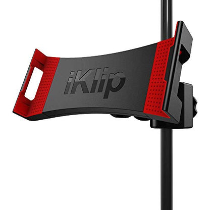 IK Multimedia iKlip 3 Tablet Holder for mic Stands, fits iPad and Android Tablets Between 7" to 12.9" with an Adjustable 360° Swivel and Soft-Touch fit - style: Stand mount