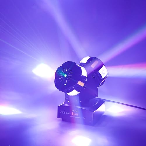 8LED Moving Head DJ Light Stage Led Lighting Pinspot Lights Uplighting Rotating Beam Lights for Events Sound Activated Light for DJ KTV Disco Party Wedding Concert Festival - color: 8LED DJ Lighting Pinspot Lights