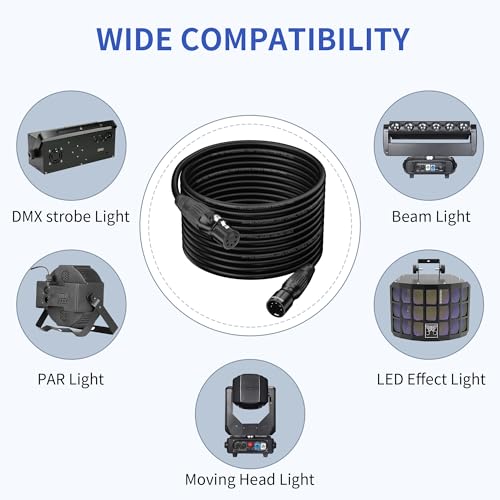SMALL-EYE 5 Pin DMX Cables 100 ft 4-Pack, 4-Core Male to Female - size: 100 feet -4 Packs