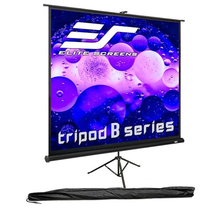 Elite Screens Tripod B, 71-INCH 1:1, Lightweight Pull Up Foldable Stand, Manual, Movie Home Theater Projector Screen, 4K / 8K Ultra HDR 3D Ready, 2-YEAR WARRANTY, T71SB-Z - color: Black, size: 71-inch/ 1:1, style: Tripod B
