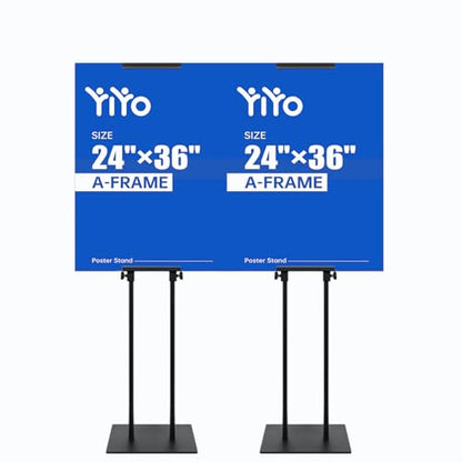 22x28 Poster Stand Floor Sign Holder, Double Sided Adjustable Pedestal Sign Stand with Heavy Duty Iron Base, Commercial 24×36 Display signage for Store Restaurant Office Hospitals Schools Hotel & Business Advertising
