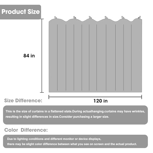 Room Divider Blackout Curtain Track Curtains Wall Dividers Panels Screen for Living Rooms Bedroom Office Privacy Partition Separation, W120 × L84 Inch,1 Panel, Beige - color: Beige, size: 120"W x 84"L (Pack of 1)