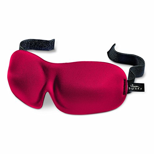 Bucky 40 Blinks No Pressure Eye Mask for Travel & Sleep - color: Crimson