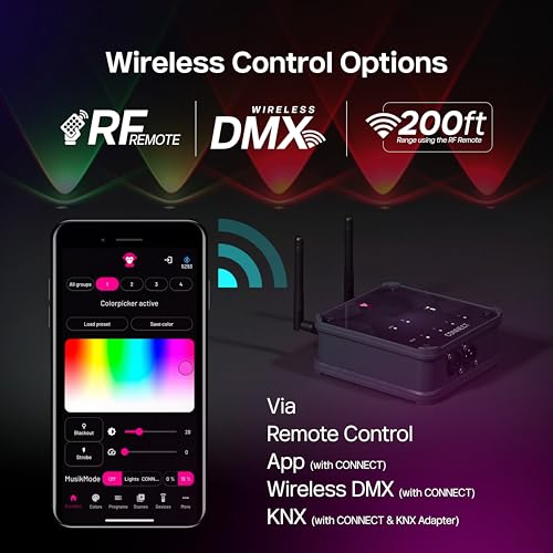 Ape Labs Mini 2+ Ultra Efficient LED Uplighting with Remote (Sold Separately) & 10 Hours Battery Life for Weddings, DJs & Event Lighting - IP65 RGBaW Spotlight with MusikMode & DMX App Control - Solo - color: Creme, size: Solo