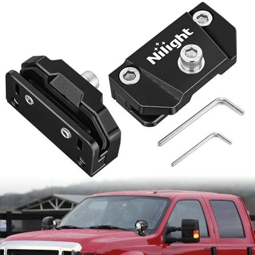 Nilight LED Light Bar Mounting Bracket 2PCS Universal Hood Pods Clamp Black - color: Black