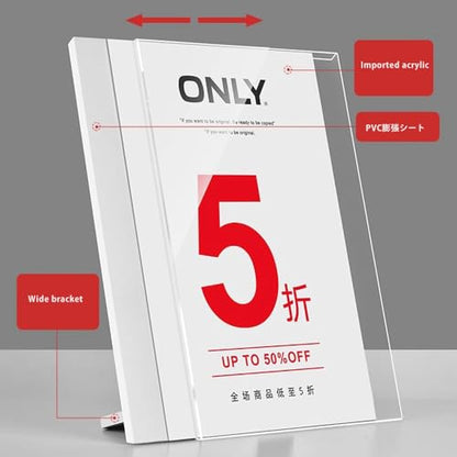 Acrylic Sign Holder L Shape (Vertical A5 148×210mm/ 5.83×8.27 inches) - color: Vertical A5 148×210mm/ 5.83×8.27 inches