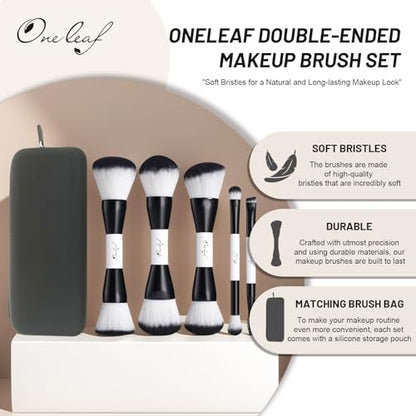 Oneleaf Makeup Brushes Set - Dual-ended Brushes for Professional Makeup Artists