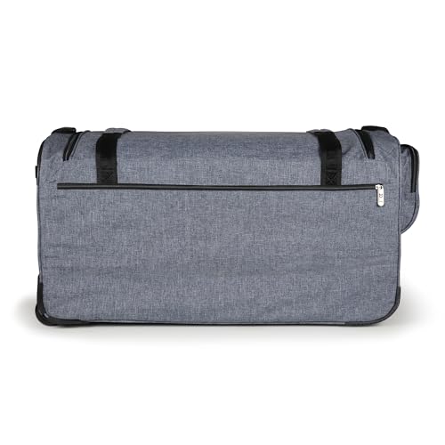 Mavii Deluxe Dance Bag with Garment Rack, 28 Inch Rolling Duffel for Competitions & Travel, Patent-Pending Stability Frames, Lightweight Aluminum Rack, Wheeled Upright Luggage, Heathered Gray - color: Grey-Deluxe 28"