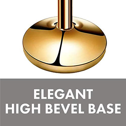 New Star Foodservice 535634 Round Top Brass Plated Stanchions, Set of 2 Posts with 1 of 79.5-Inch Red Velvet Rope