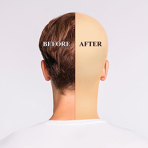 Bald Cap Halloween, 2Pcs Nylon Wig Caps 2Pcs Latex Makeup Bald Cap for Adults Women Men Costume Accessory for Theme Halloween Party Cosplay - style: Style a