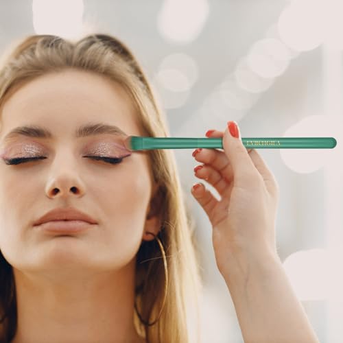Eye Makeup Brush Set, 6 Pcs Professional Blending Eyeshadow Makeup Brushes for Concealer Eyebrows Eyeliner, Soft Hairs & Wood Handle (green)… - color: green 6pcs