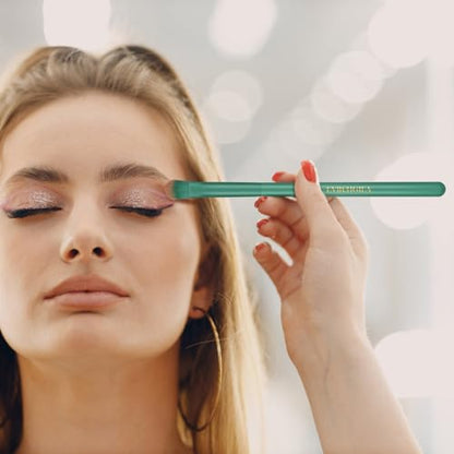 Eye Makeup Brush Set, 6 Pcs Professional Blending Eyeshadow Makeup Brushes for Concealer Eyebrows Eyeliner, Soft Hairs & Wood Handle (green)… - color: green 6pcs