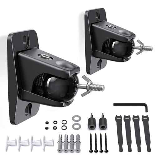 Surround Sound Rear Speaker Wall Mount,Heavy-Duty Metal, Max 11 lbs, 2 Pack