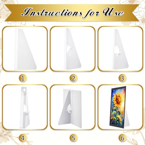 Marspark 12 Pack Poster Stand,12 Inch,White | Self Stick Easel Back Poster Board Stand, Convenient Peel and Stick Self Adhesive Easels Display Cardboard Sign - color: White, size: 12 Inch