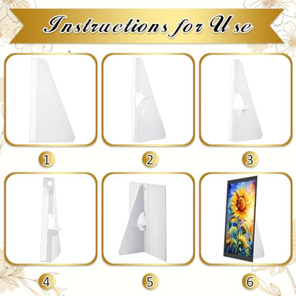 Marspark 12 Pack Poster Stand,10 Inch,White | Self Stick Easel Back Poster Board Stand, Convenient Peel and Stick Self Adhesive Easels Display Cardboard Sign - color: White, size: 10 Inch