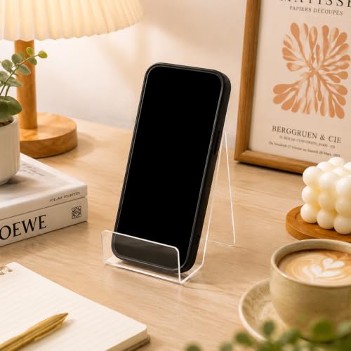 20 Pcs Clear Book Stand, 3 x 4 Inch Acrylic Book Holder