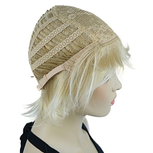 Lydell Short Layered Shaggy Wavy Full Synthetic Wigs (24BT613 Blonde Mix) - color: 24BT613 Blonde Mix