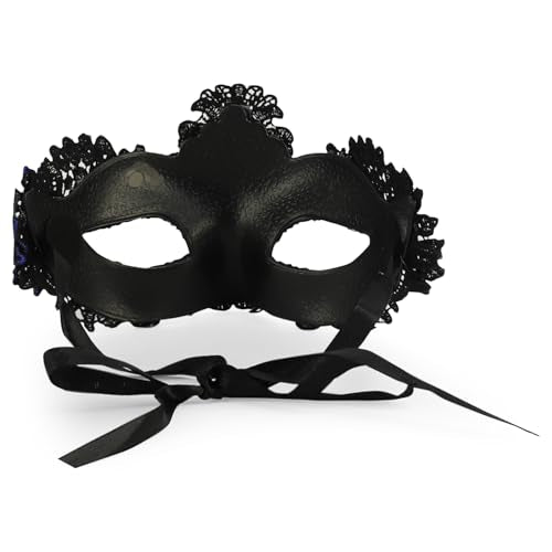Trendy Apparel Shop Half Mask Venetian Masquerade Ball Costume - color: Blue 2