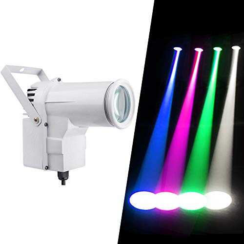 Led Pinspot,DMX 12w Full Color RGBW 4IN1 Led Spot Light, Use for Mirror Ball, Window Display in Boutique, Disco, Ballroom, KTV, Bar, Club, Party, Wedding - color: 12w RGBW 4IN1 White Body