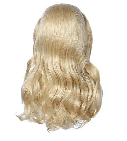 Linfairy Long Curly Wig Halloween Costume Party Cosplay Movie Wig for Women (Blonde) - color: Blonde