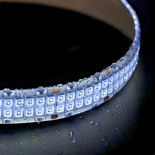 24V Splash-Proof 365nm LED Strip, Strong UV Light Dual Row 480 LEDs 2835 SMD 1m 3.28ft, Flexible Cuttable Dimmable 22W High Power Blacklight LED Tape for Resin and Pet Urine Detection (365nm, IP65) - size: IP65 Splash-Proof