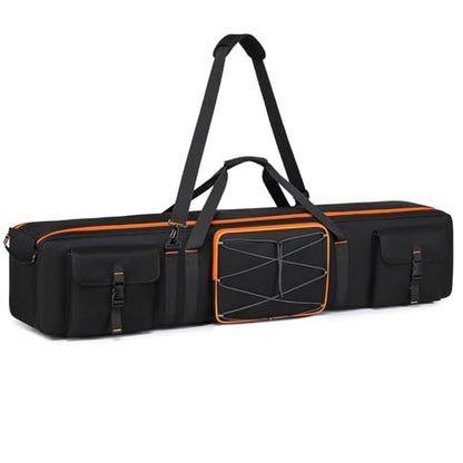 Tripod Carrying Case,50 Inch Tripod Light Stand and Photography Lighting Kit Bag,Photo Studio Equipment Large Carrying Bag with Removable Padding,for Tripods,Monopods,Speaker Stands,Mic Stand - size: 50*9.8*9.6in