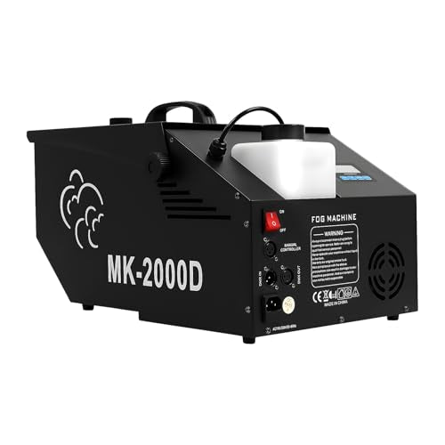 1200W Fog Machine, Professional Low Lying Fog Machine for Stage, Smoke Coverage up to 1076ft², Stage Fogger with 5000CFM Fog, Smoke Machine with Remote & DMX Control for Weddings, DJ Clubs - size: 1200W