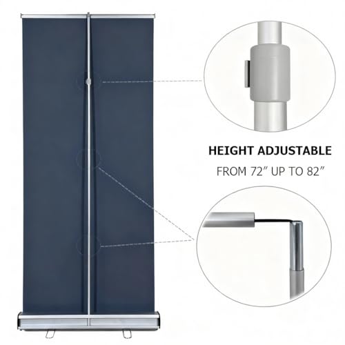 Heavy Duty Retractable Banner Stand 36"x72"--90" 1 UNITS with Padded Canvas Bag (STAND ONLY) for Business Promotion Advertising, Stores, Trade Show, Birthday，Wedding and other Events Displays (36")