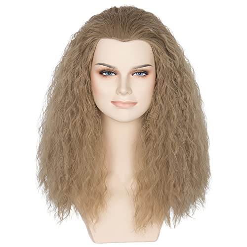 Miss U Hair Long Curly Dirty Blonde Men Wig Fluffy Cosplay Halloween Wig | Adult Voluminous Layered Hair, Soft Natural-Looking - color: Blonde