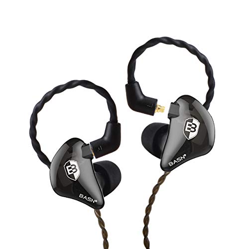 BASN Bsinger 2nd Generation in Ear Monitor Headphones for Musicians, Black - color: Black