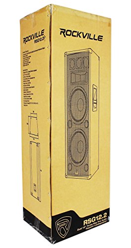 Rockville RSG12.2 Dual 12" 3-Way 4-Ohm Passive DJ/Pro Audio PA Speaker - style: Dual 12" - 4 Ohm