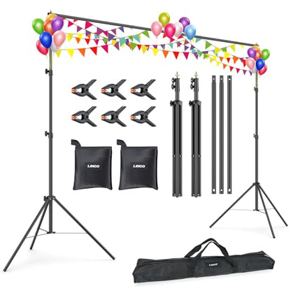 LINCO Lincostore Backdrop Stand Kit 9.4x8.3ft(WXH) for Party Photography - size: 9.4x8.3 ft