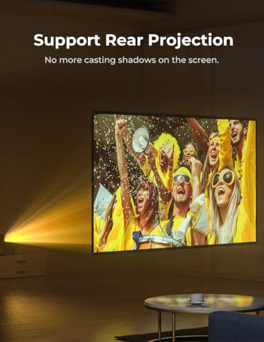 Aurzen 120-Inch Projector Screen, 16:9 4K HD, Foldable Anti-Crease, Portable Double-Sided Screen for Indoor/Outdoor Home Theater & Backyard, White (120 inches) | Foldable Anti-Crease, Portable Double-Sided, Indoor/Outdoor Home Theater & Backyard