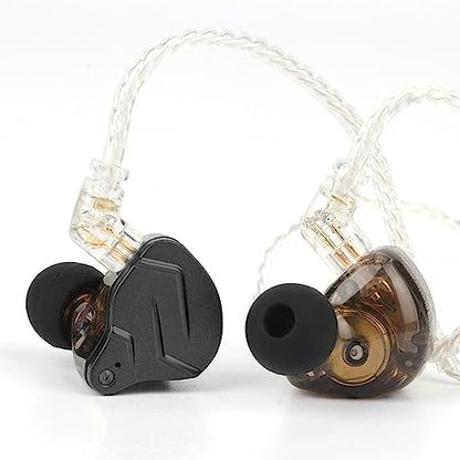 Linsoul KZ ZSN PRO X 1BA+1DD Hybrid Driver IEM HiFi Wired Earbuds | Metal HiFi in-Ear Monitor with Detachable Recessed 2Pin Cable, Zinc Alloy Panel, without Mic, Grey - color: Grey, style: Without Mic
